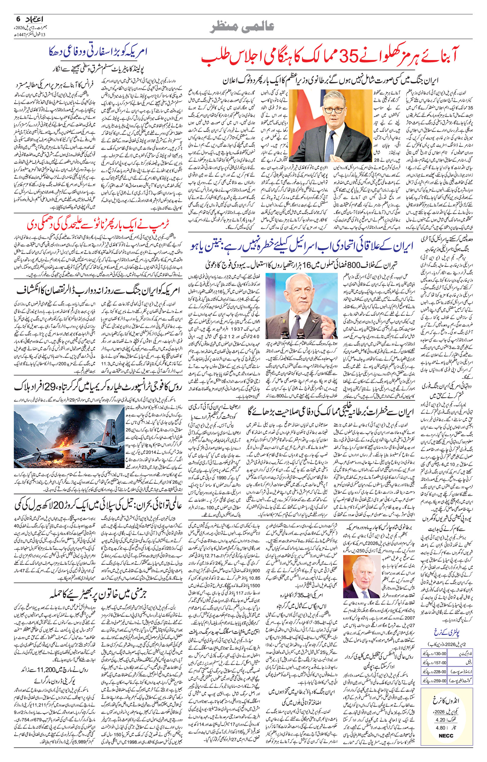 etemaad urdu daily newspaper