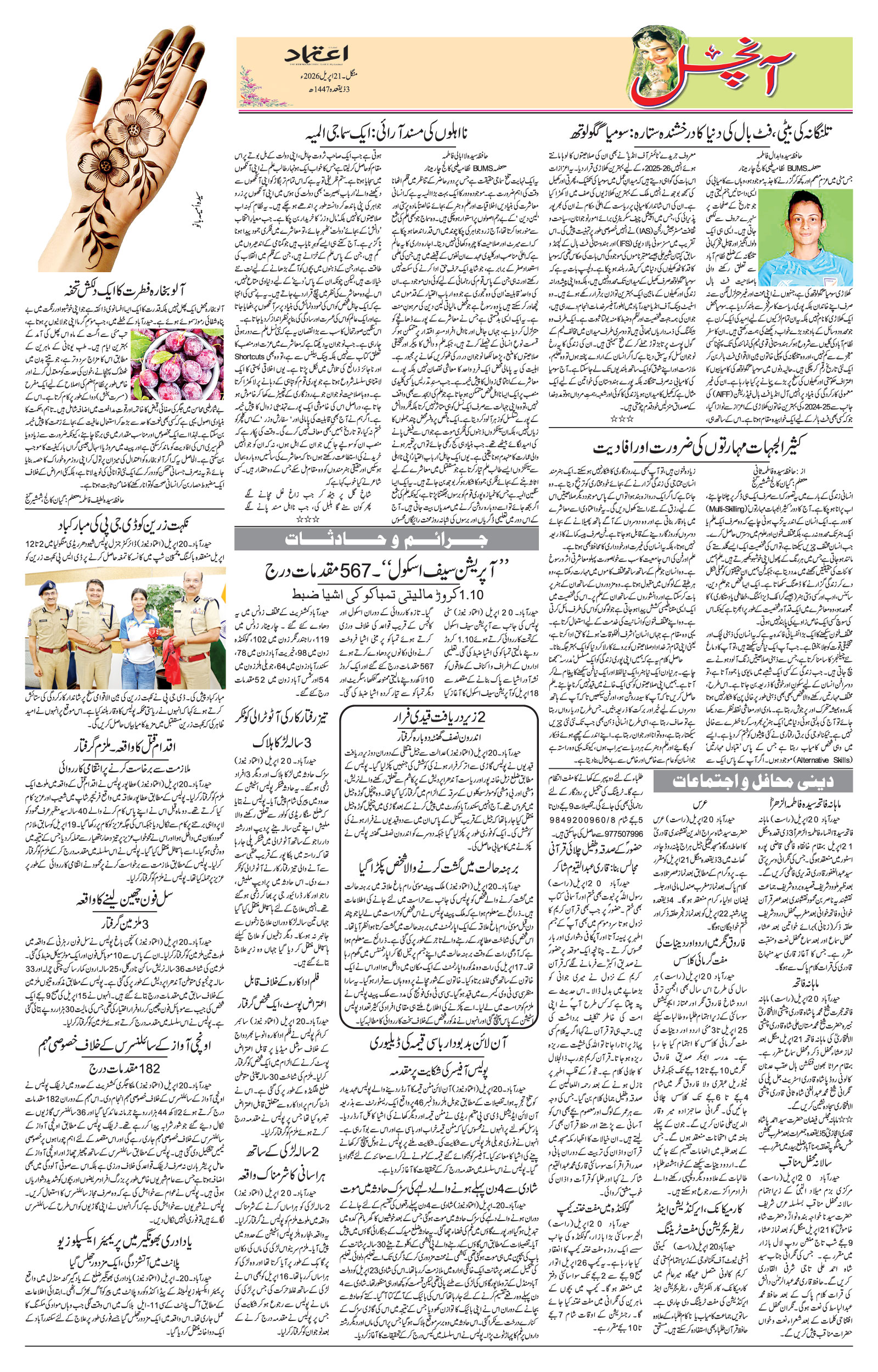 etemaad urdu daily newspaper