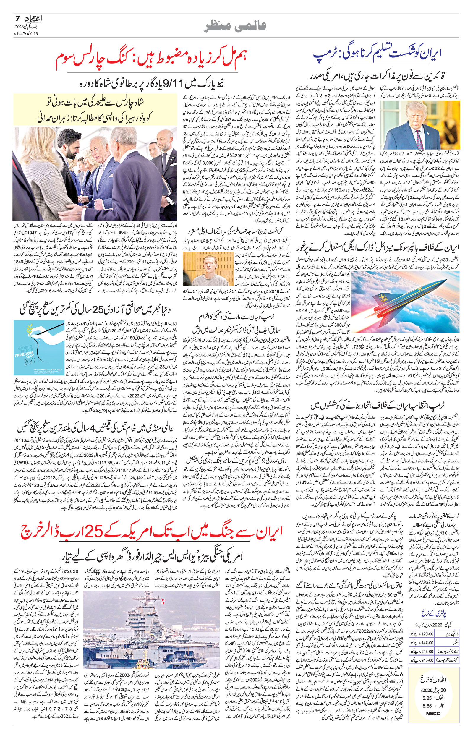 etemaad urdu daily newspaper